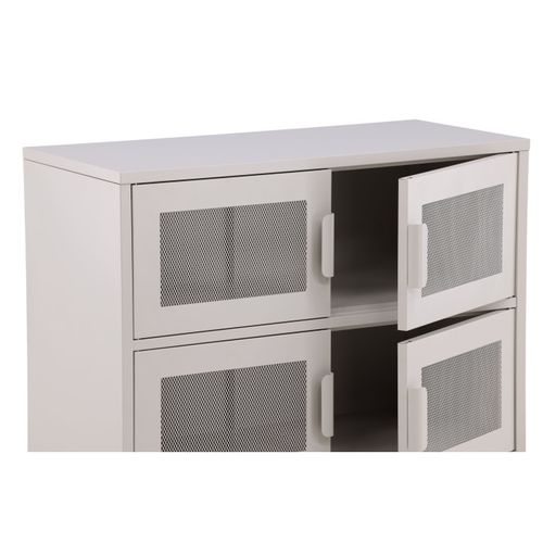 Buffet 4 Portes En Métal "nett" 90cm Beige
