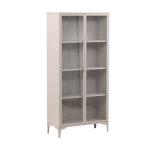 Vitrine Design 2 Portes "piring" 190cm Beige
