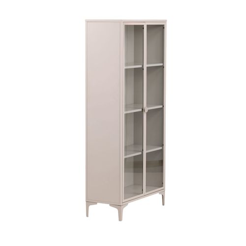 Vitrine Design 2 Portes "piring" 190cm Beige