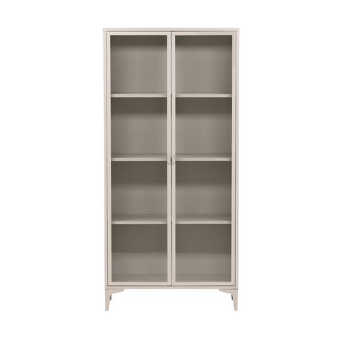 Vitrine Design 2 Portes "piring" 190cm Beige