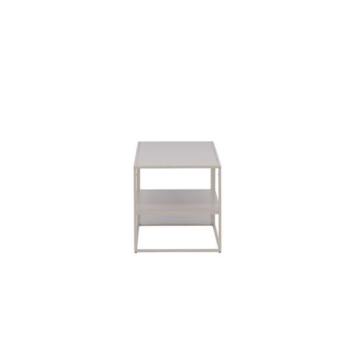 Table Basse Avec Étagères "staal" 120cm Beige