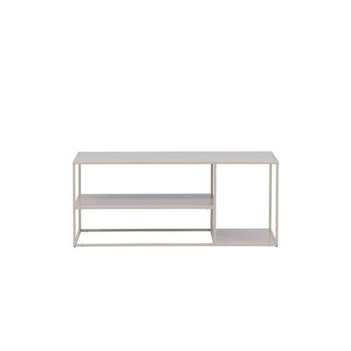 Table Basse Avec Étagères "staal" 120cm Beige