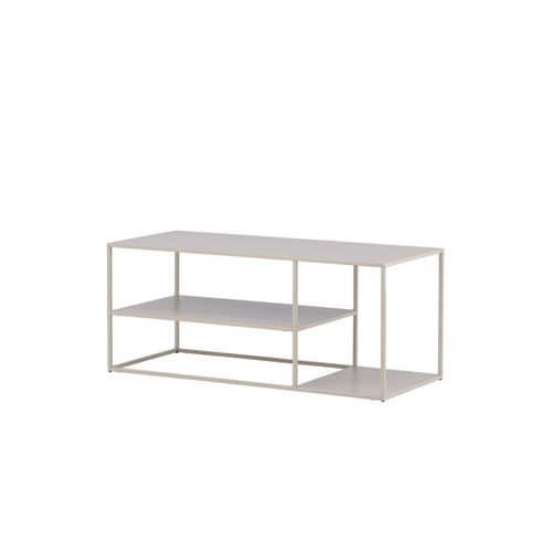Table Basse Avec Étagères "staal" 120cm Beige