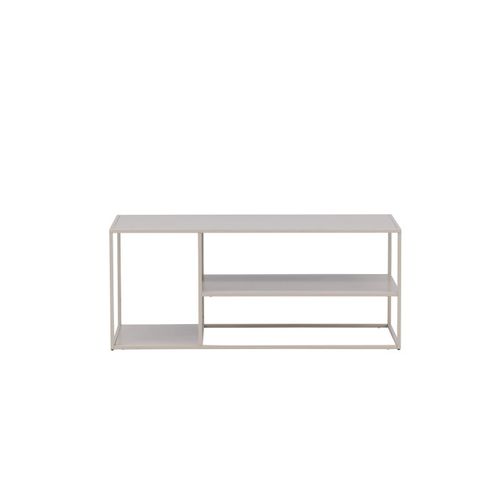 Table Basse Avec Étagères "staal" 120cm Beige
