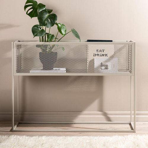 Console Design En Métal "netz" 110cm Beige