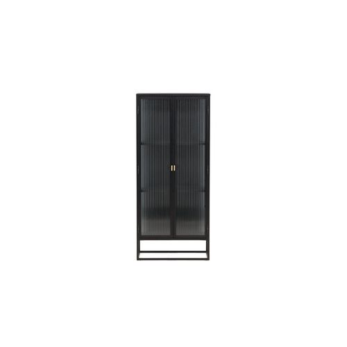 Vitrine 2 Portes Design "garis" 160cm Noir