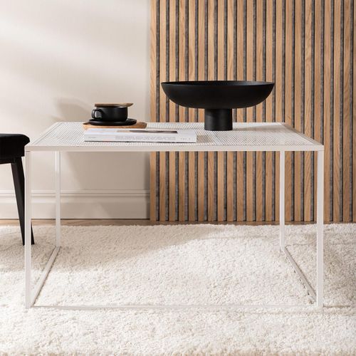 Table Basse En Métal "netz" 80cm Blanc