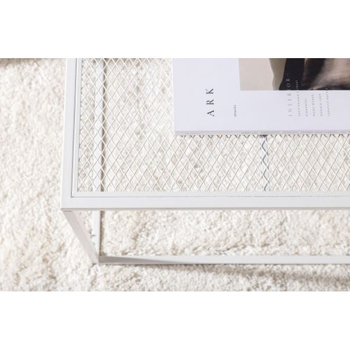 Table Basse En Métal "netz" 80cm Blanc