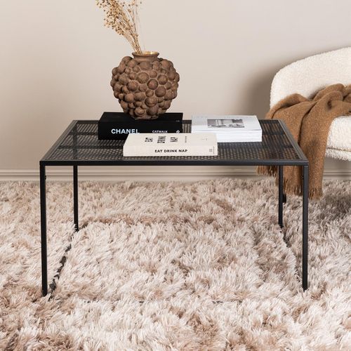 Table Basse En Métal "netz" 80cm Noir