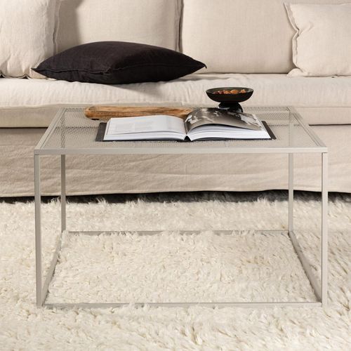 Table Basse En Métal "netz" 80cm Beige