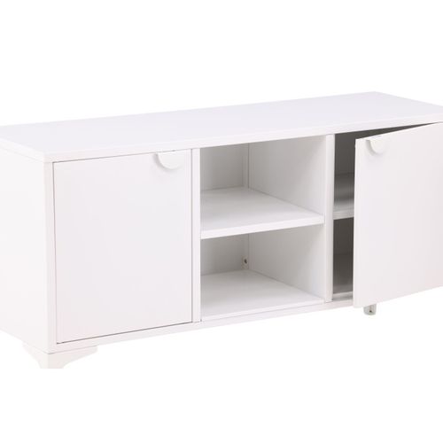 Meuble TV 2 Portes "piring" 120cm Blanc