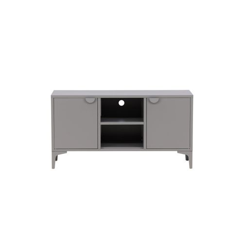 Meuble TV 2 Portes "piring" 120cm Gris Clair