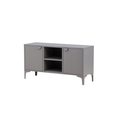Meuble TV 2 Portes "piring" 120cm Gris Clair