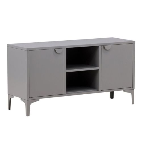 Meuble TV 2 Portes "piring" 120cm Gris Clair