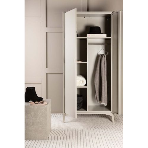 Armoire 2 Portes En Acier Piring Beige