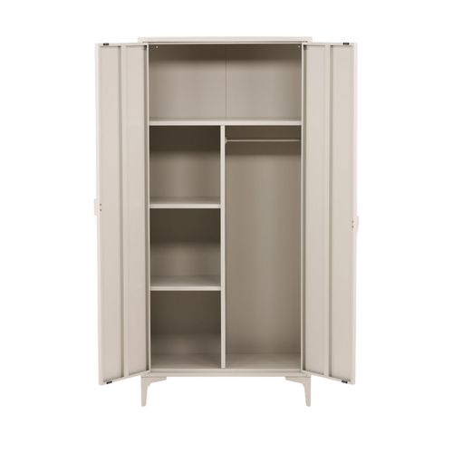 Armoire 2 Portes En Acier Piring Beige