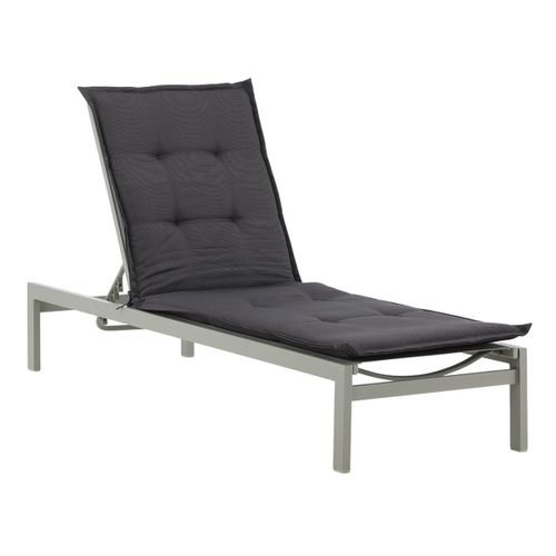 Coussin De Chaise Longue "hanna" 193cm Gris Foncé