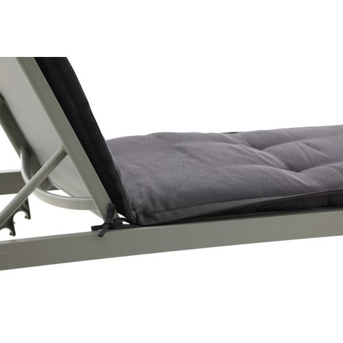 Coussin De Chaise Longue "hanna" 193cm Gris Foncé