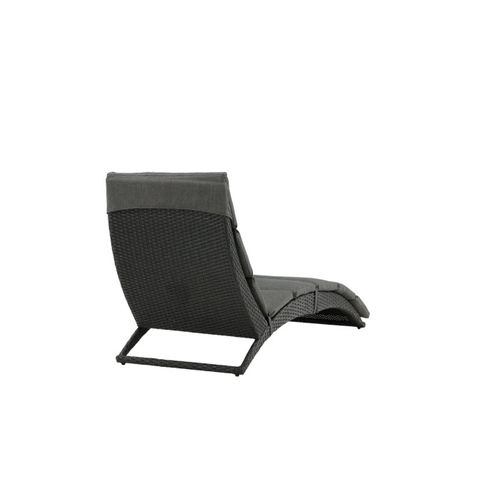 Chaise Longue "archie" 158cm Noir