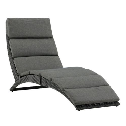 Chaise Longue "archie" 158cm Noir