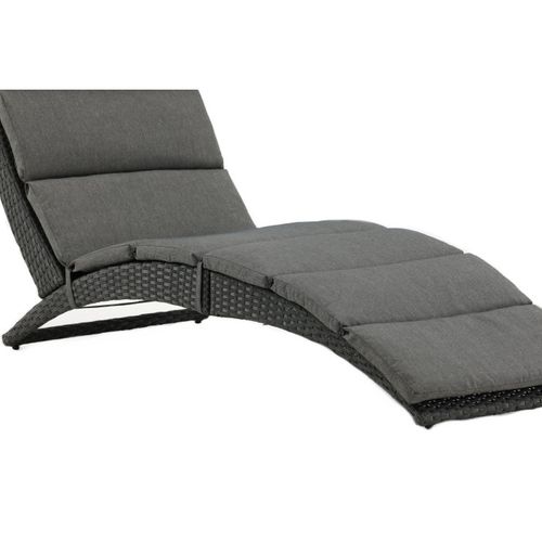 Chaise Longue "archie" 158cm Noir