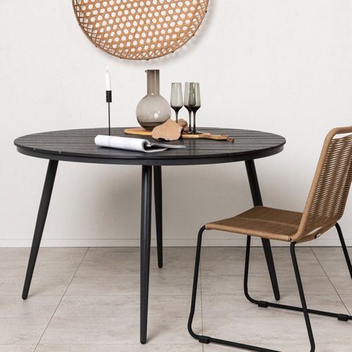 Table De Jardin Ronde "break" 120cm Noir
