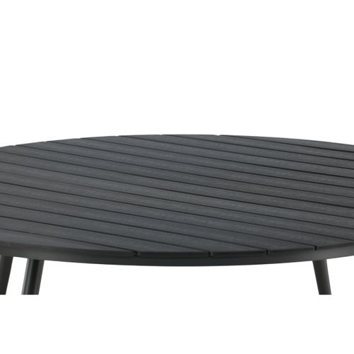 Table De Jardin Ronde "break" 150cm Noir
