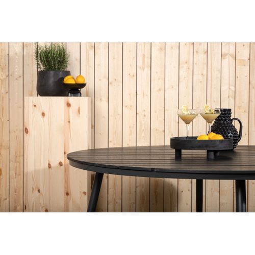 Table De Jardin Ronde "break" 150cm Noir
