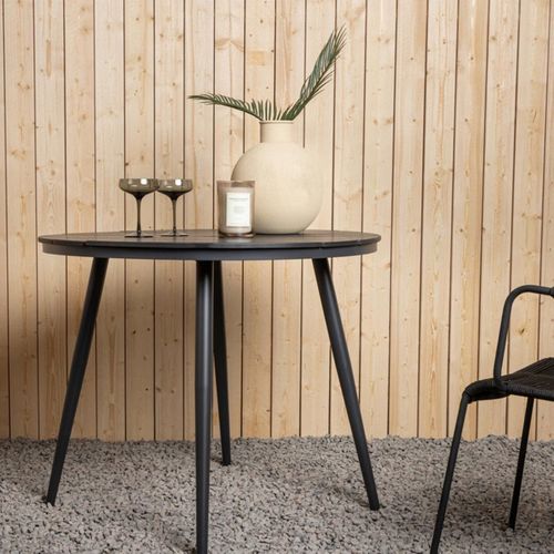 Table De Jardin Ronde "break" 90cm Noir