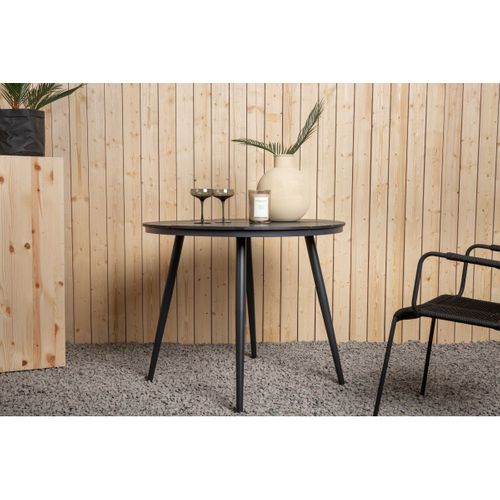 Table De Jardin Ronde "break" 90cm Noir