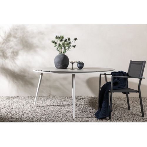 Table De Jardin Ronde "break" 150cm Gris