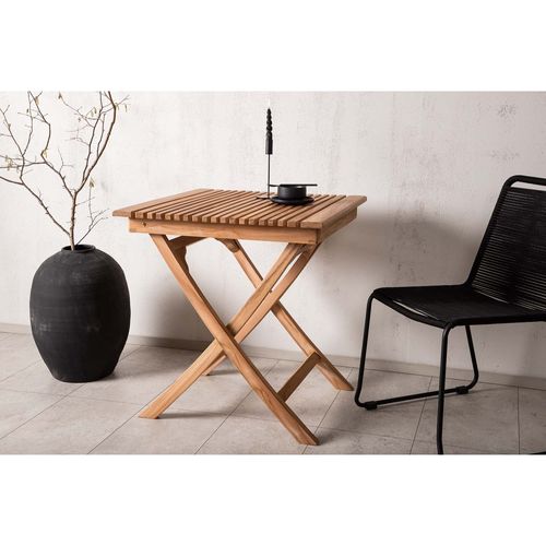 Table De Jardin Pliante Carré 70 X 70 Cm En Teck Ghana