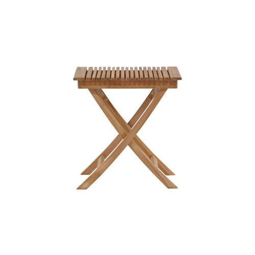Table De Jardin Pliante Carré 70 X 70 Cm En Teck Ghana