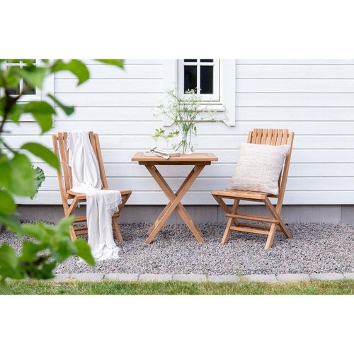 Table De Jardin Pliante En Teck 70 X 70 Cm Kenya