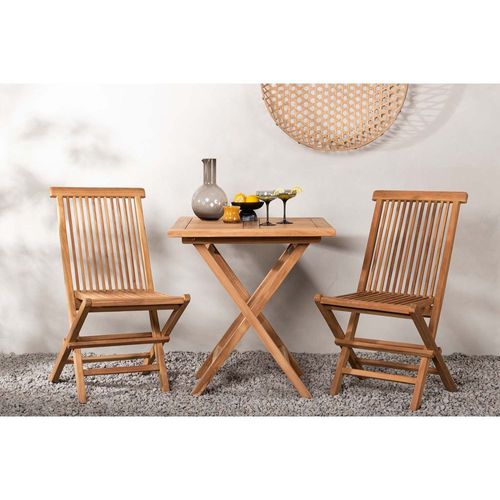 Table De Jardin Pliante En Teck 70 X 70 Cm Kenya