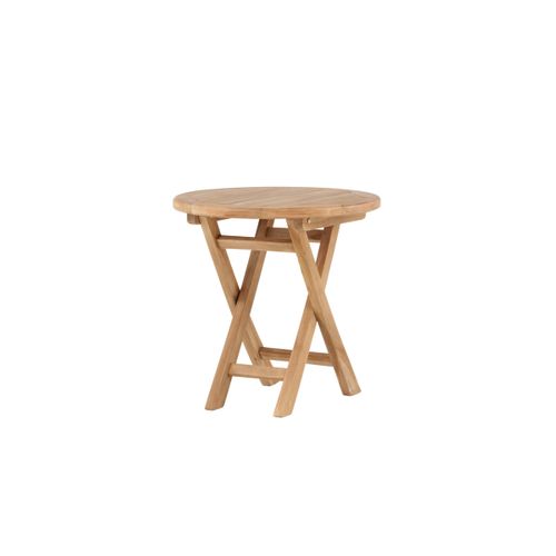 Table D'appoint Extérieure Ronde 50 Cm En Teck Kenya