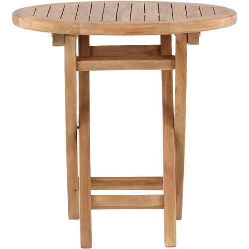 Table D'appoint Extérieure Ronde 50 Cm En Teck Kenya