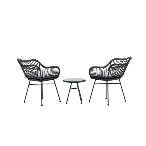 Salon De Jardin "viga" 81cm Noir