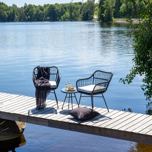 Salon De Jardin "viga" 81cm Noir