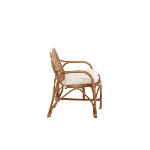 Canapé De Jardin 2 Places En Rotin "nella" 130cm Naturel