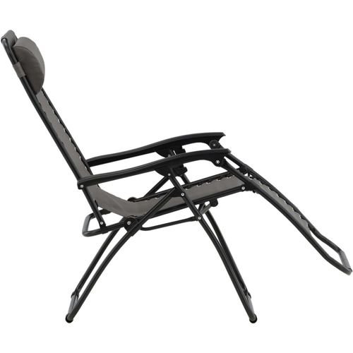 Fauteuil Relax De Jardin Pliant En Aluminium Gris