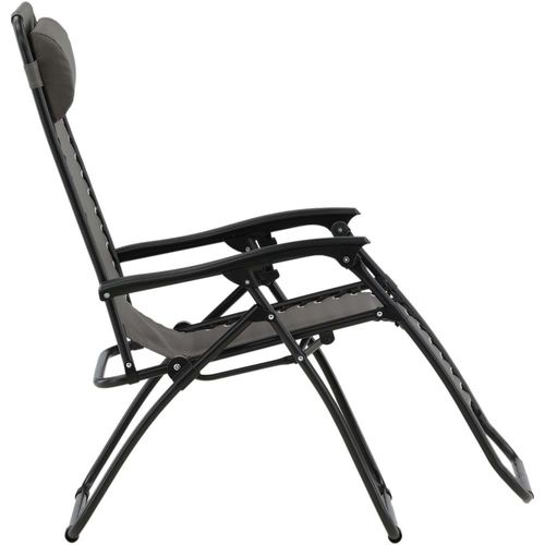 Fauteuil Relax De Jardin Pliant En Aluminium Gris