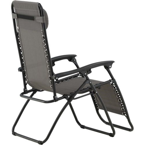 Fauteuil Relax De Jardin Pliant En Aluminium Gris