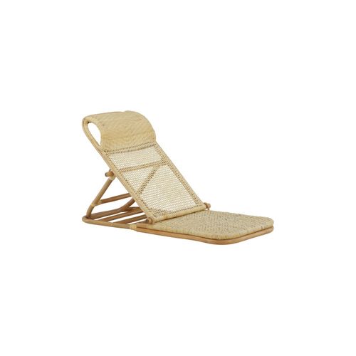 Chaise Longue En Rotin "ellie" 90cm Naturel