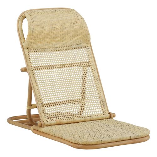 Chaise Longue En Rotin "ellie" 90cm Naturel