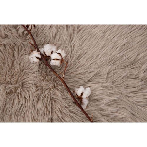 Jeté De Canapé En Polyester Et Acrylique Katy 90 X 60 Cm Beige