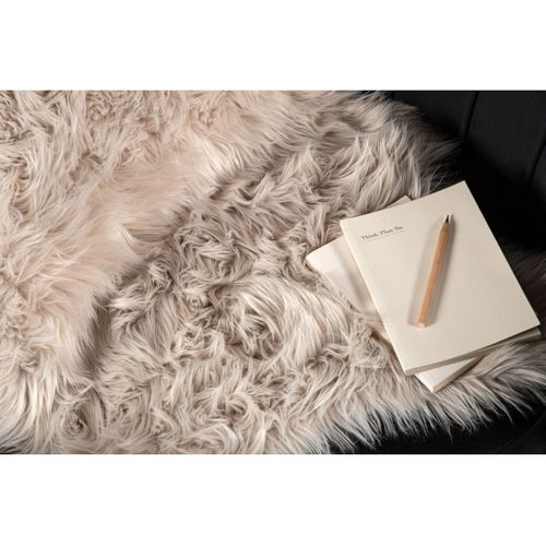 Jeté De Canapé En Polyester Et Acrylique Katy 90 X 60 Cm Beige