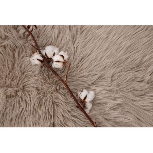 Jeté De Canapé En Polyester Et Acrylique Katy 90 X 60 Cm Beige