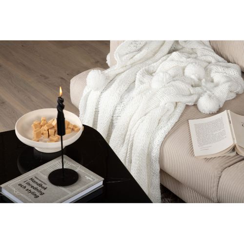 Jeté De Canapé En Acrylique Anny 170 X 130 Cm Blanc