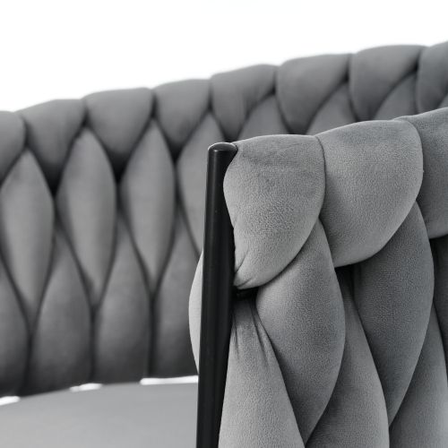 Lot De 2 Tabourets De Bar En Velours - Gris